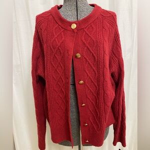 XXL Universal Thread Women's Red Knit Button Cardigan
